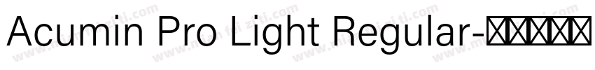 Acumin Pro Light Regular字体转换